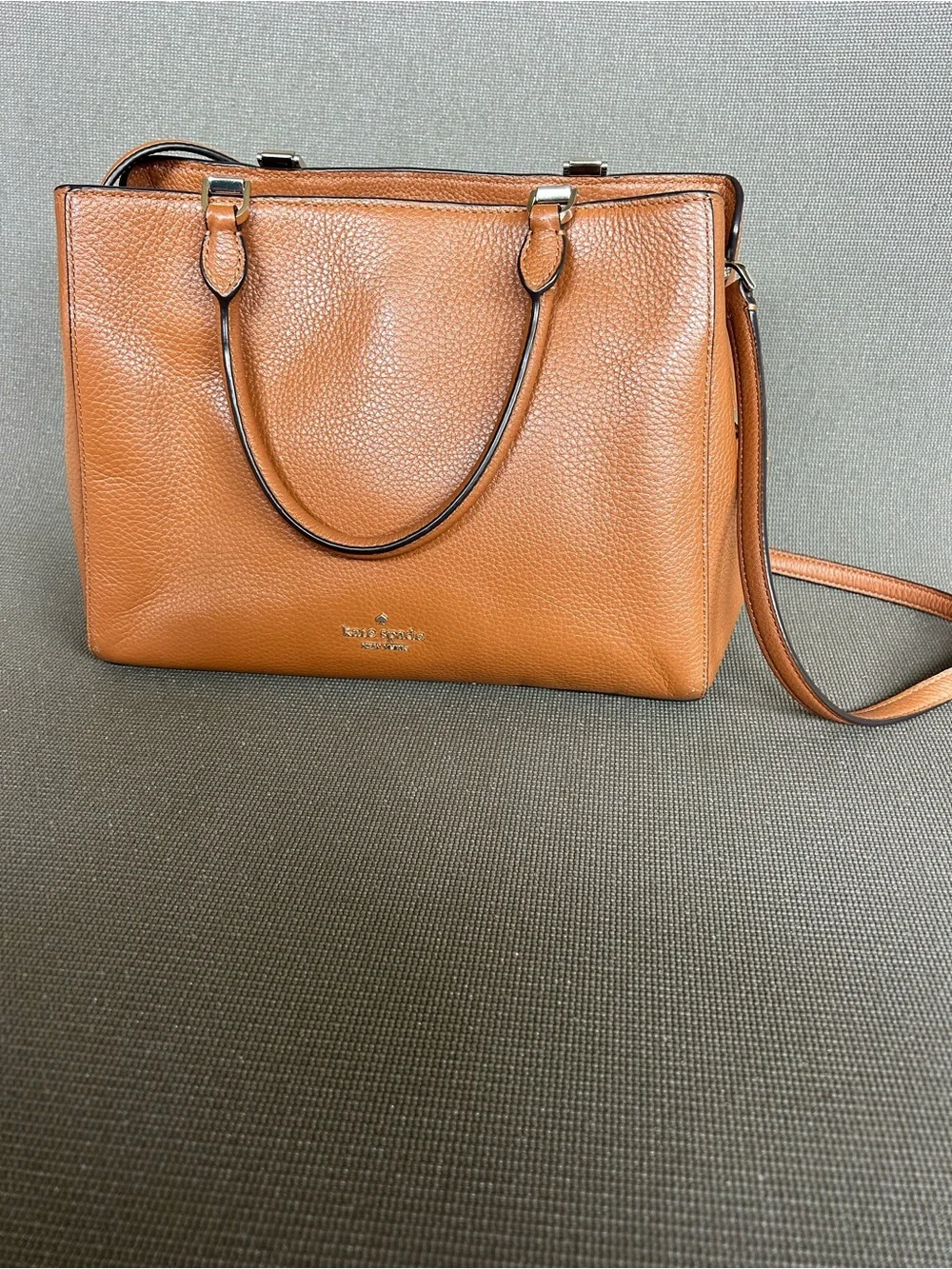 kate spade | Bags | Kate Spade Caramel Tan Pebbled Leather Satchel ...